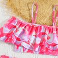 thumbnail image 6 of Toddler Girl Swimsuit Kids Ruffled 3 Piece Swimsuit Swimwear Leisure Bikini Swimsuit Set Girls Bathing Suit Pink 8 Years-10 Years, 6 of 6