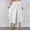 White, variant on SnnmBlm Trousers Ladies Culottes for Women Gaucho Outfit Cropped Summer Pants Gray XL