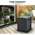thumbnail image 3 of Lumiparty 16 in Propane Metal Tank Cover Table for Gas Fire Pits, Hides Any Standard 20 LB Propane Tanks, Hideaway Table with Side Handles, Black, 3 of 7