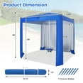 thumbnail image 4 of Aimee Lii Beach Canopy Tent with Detachable Sidewall and Folding Table, Backyard Canopy Patio Canopy for Party BBQ Events, Blue, 4 of 8