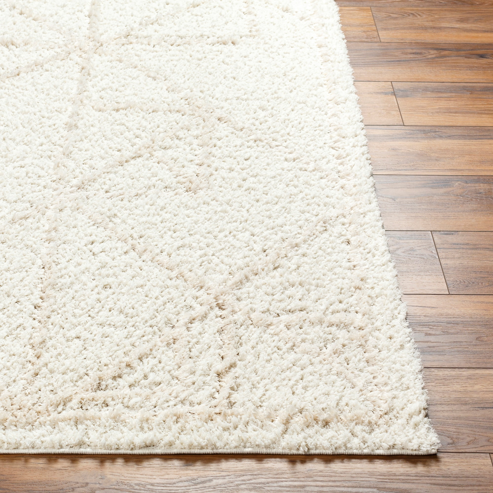 Artistic Wavers Maryland Shag Area Rug, 5'3" x 7', Cream