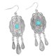 thumbnail image 5 of Pendientes Colgantes Irregulares Simulados Turquesas Pendientes Femeninos de Dorado / Plateado 7.5 X 2.5 Cm Plata, 5 of 9