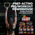 thumbnail image 6 of Vitamin Energy Workout+ Pre-Workout Shot, Berry, 24 Pack – 260mg Natural Caffeine, B-Vitamins & Minerals, Zero Sugar, 1.93 fl oz, 6 of 8