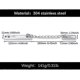 thumbnail image 2 of Cerradura de cadena de seguridad de acero inoxidable para puerta, cadenas para puertas, perno deslizante, 2 of 5