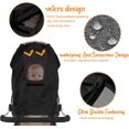 thumbnail image 3 of Parasol para cochecito, protección solar para cochecito, cochecito anti UV, clip universal para cochecito, ganchos giratorios para cochecito, anti UV, impermeable, para capazo, cochecito, (negro) TUNC Sencillez, 3 of 4
