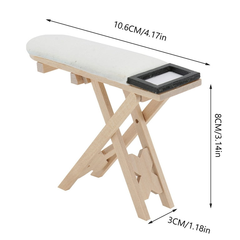 Howooi Mini Clothes Iron Table Model Miniature Ironing Table
