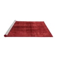 thumbnail image 2 of Ahgly Company Machine Washable Indoor Round Abstract Red Modern Area Rugs, 7' Round, 2 of 4
