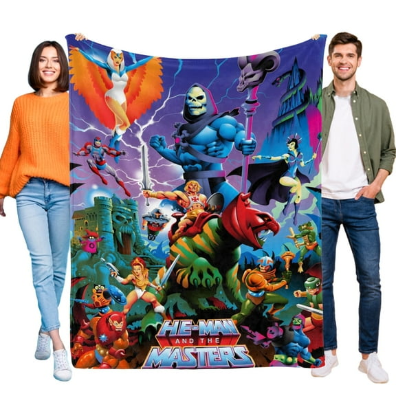 He Man-Anti-Pilling Flannel Blanket Soft Lightweight Plush Fuzzy Cozy Luxury Blanket for Home and Kitchen Use – Perfect for Kids and Adults30"X40"