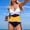 a000_Yellow, variant on Vetsdori Tankini Swimsuits for Women 1 Piece Swimwear Strap Trajes De Bano Mujer,Patchwork Color Womens Bath Suits Casual