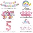 thumbnail image 4 of 5th Birthday Decoration 43in Unicorn Birthday Balloons for Girls,Pink Unicorn Rainbow Balloon Graland,Unicorn Party Supplies,Happy Birthday Banner,Cake Toppers,Tattoo stickers, 4 of 5