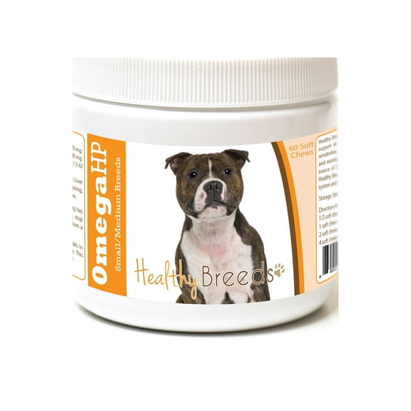 Healthy Breeds Staffordshire Bull Terrier Omega HP Fatty Acid Skin and Coat Support Soft Chews