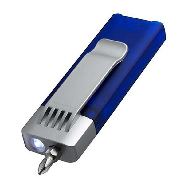 Desarmador con luz LED y puntas intercambiables - FALCOR azul 3.2 x 9.8