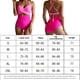 thumbnail image 4 of Traje De Baño De Una Pieza Traje de baño de una pieza Push Up para mujer Recorte de patchwork de color en contraste (L Pink + Rose) Likrtyny Para Estrenar, 4 of 8