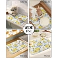 thumbnail image 6 of Spring Floral Dish Drying Mat for Kitchen Counter, Super Absorbent Quick Dry Coffee Bar Mat Pad Thin Diatomaceous Sink Mat Non Slip Dish Drainer Mat 16x18 Watercolor Yellow Summer Flowers Botanical, 6 of 6