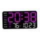 thumbnail image 5 of Reloj despertador digital con 5 niveles de brillo ajustable y pantalla grande, reloj de pared LED digital Luz violeta, 5 of 9