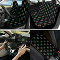 thumbnail image 2 of Jeiento Dog Paw Print Car Accessories 13pcs Car Seat Covers and Steering Wheel Cover Seat Belt Pad Cover Auto Armrest Cover Cushion Keychain Cup Holders Cute Automobile Accessory Decor, 2 of 8