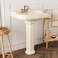 thumbnail image 4 of Dynasty 23 1/16 in. W Bone Vitreous China Rectangular Pedestal Combo Bathroom Sink with 4 in. Centerset Faucet Holes, 4 of 10