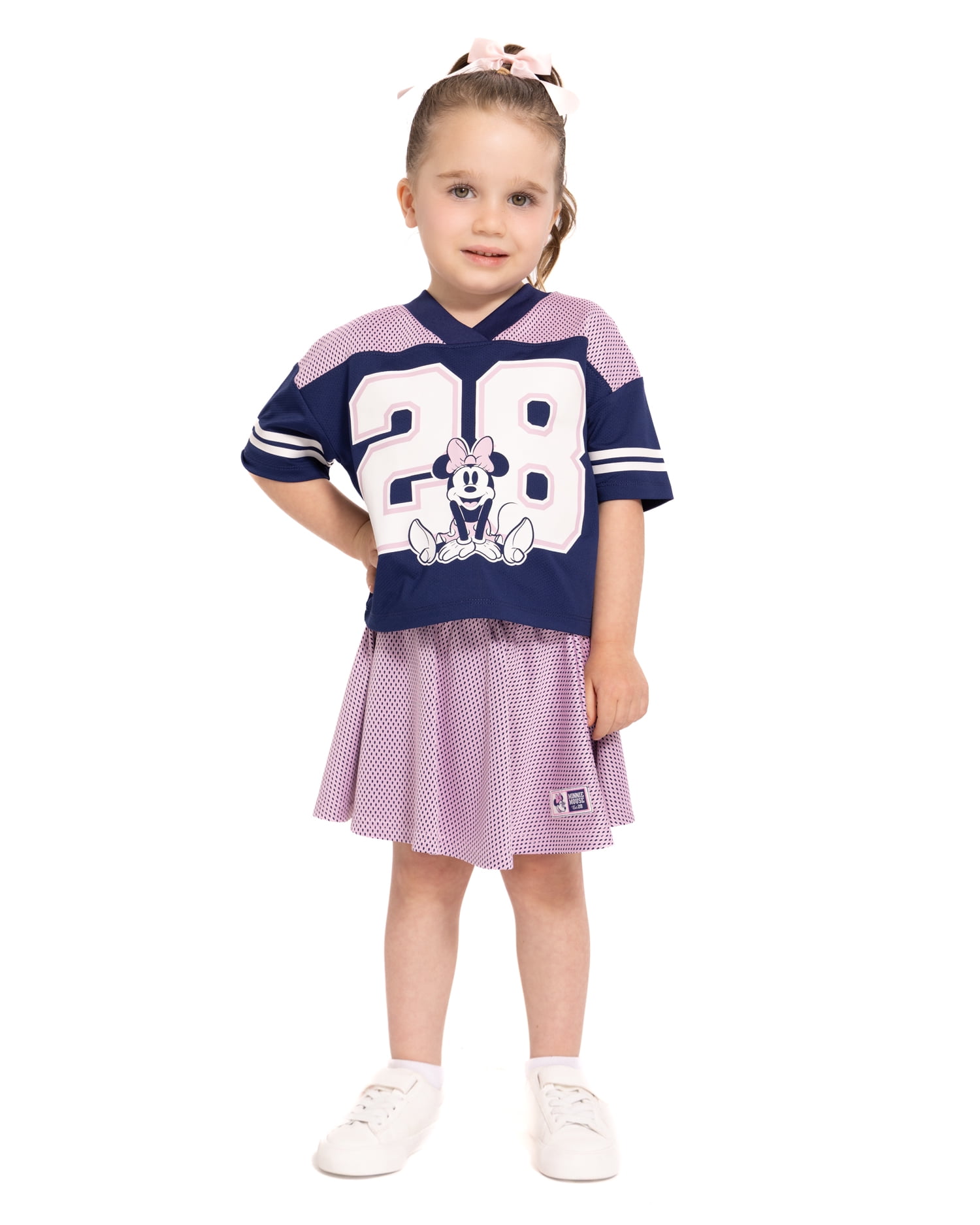 Minnie Mouse Toddler Girls Short Sleeve Graphic Jersey and Skirt Set, 2 Piece, Sizes 12M-5T
