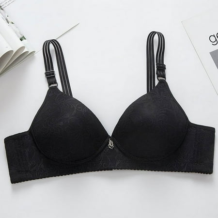 Nexjvus Nursing Bras Seamless Wirefree Push Up Button Comfortable Soft Bra