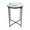 Black X-Shaped Solid Round 16" x 16" x 24", variant on DecMode 16" x 24" Black Metal X-Shaped Accent Table with Textured Glass Tabletop, 1-Piece