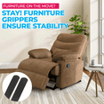 thumbnail image 2 of Stay! Recliner Anti Slip Furniture Pads (Set of 2) - Furniture Grippers for Hardwood Floors and Carpets - Non Skid Chair and Couch Grips to Prevent Sliding, 27 Inch, 2 of 5