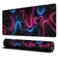 thumbnail image 1 of Extra Large Gaming Mouse Pad, Abstract Contour Line Desk Mat for Office & Gaming, Non-Slip Rubber Base, Smooth Surface for Keyboard & Mouse, 30x60cm/30x80cm, 1 of 8
