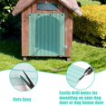 thumbnail image 3 of Windproof Dustproof Pet House Door Curtain - Soft PVC, Anti-Static, Light Green Striped Door Cover, 3 of 8