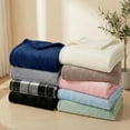 thumbnail image 3 of Regal Living Warm & Cozy Plush Velvet Blanket, Navy Blue, 66 x 90, 3 of 9