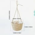 thumbnail image 3 of Hand Woven Hanging Plant Basket (Rattan Orchid Basket, Indoor Decor Planter), Natural Rattan Planter Complements Bohemian Decor, Rope Hanging Rattan Flower Basket, By Kingtowag, 3 of 3
