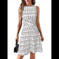 thumbnail image 1 of Vestidos Casuales para Mujer 2025, Minivestidos A Rayas Sin Mangas, Cintura Alta, Corte A. S, 1 of 10