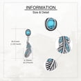 thumbnail image 5 of Feather Earring 925 Sterling Sliver Natural Turquoise Stone Eagle Feather Gift for Women, 5 of 6
