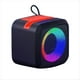 thumbnail image 1 of Altavoz Bluetooth Inalámbrico Portátil con Luz LED RGB, Compatible con Tarjeta TF, USB, AUX, Manos , Batería Recargable, Color Negro., 1 of 10