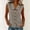 Brown, variant on Womens Wine Red Gingham Sleeveless Peter Pan Collar Button Front Casual Blouse Top,Size 3XL