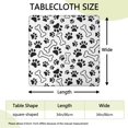 thumbnail image 2 of Pet Paw Print and Bone Square Fitted Tablecloth with Elastic Edge,Square Table Cover,Washable Elastic Table Cover for Home Kitchen Party Decor 34"x34", 2 of 6