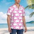 thumbnail image 3 of Yiaed Beautiful Swans Print Hawaiian Shirt for Men Short Sleeve Button Down Shirts Beach Shirts for Men,Medium, 3 of 7