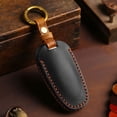 thumbnail image 2 of Yimiti Leather Case For Hyundai For Santa For Cruz 2022 On 5 Buttons Keyless Remote,Black, 2 of 5