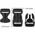 thumbnail image 2 of 1" Inch YKK Flat Heavy Duty Dual Adjustable Side Release Plastic Buckles (100 Pack), 2 of 2