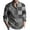 Gray, variant on Umfun Christmas Gifts Shirts for Mens Cotton Linen Jacket Long Sleeve Printing Shirt Button Cardigan Gray L