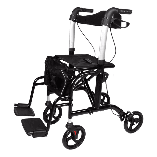 Andadera Plegable Adultos Ortopedica 2 En 1 Asiento Ruedas