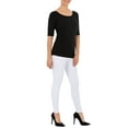 thumbnail image 5 of Time and Tru Women's Elbow Sleeve Scoop Neck T-Shirt, 5 of 6