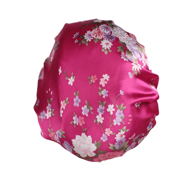 Capó de pelo de ancho de ala de bronceado bufanda bufanda de dormir turba de moda softness sombrero turbans cabeza cubierta de pelo envolturas para las mujeres durmiendo rosa roja Scienceny AP008211-03