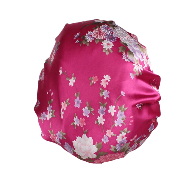 Capó de pelo de ancho de ala de bronceado bufanda bufanda de dormir turba de moda softness sombrero turbans cabeza cubierta de pelo envolturas para las mujeres durmiendo rosa roja Scienceny AP008211-03