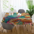 thumbnail image 4 of DEIARA Summer Parrot Square Tablecloth 60×90in Polyester Fabric Tablecloth Washable Dust Resistant Wrinkle Resistant, 4 of 9