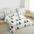 thumbnail image 3 of Feelyou Cartoon Xmas Tree Bedding Comforter Set for Kid, Merry Christmas Twin Comforter Sets, Snowflake Print Reversible Bedding Set, Breathable Home Decor, 2pcs, 3 of 8