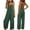 Army Green, variant on Jumpsuits For Women Fashion Backless Sleeveless Spaghetti Strap Wide Leg Rompers Loose Fit Casual Summer Overall Jumpers,XXL,Gray
