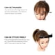thumbnail image 5 of Clip In Flequillo Cabello Humano para Mujeres | Flecos marrones semi-tejidos a mano con patillas | Flequillo francés tenue curvado natural | Pelucillo Easy Clip | 1 pieza | Patillas de 22 cm |, 5 of 5