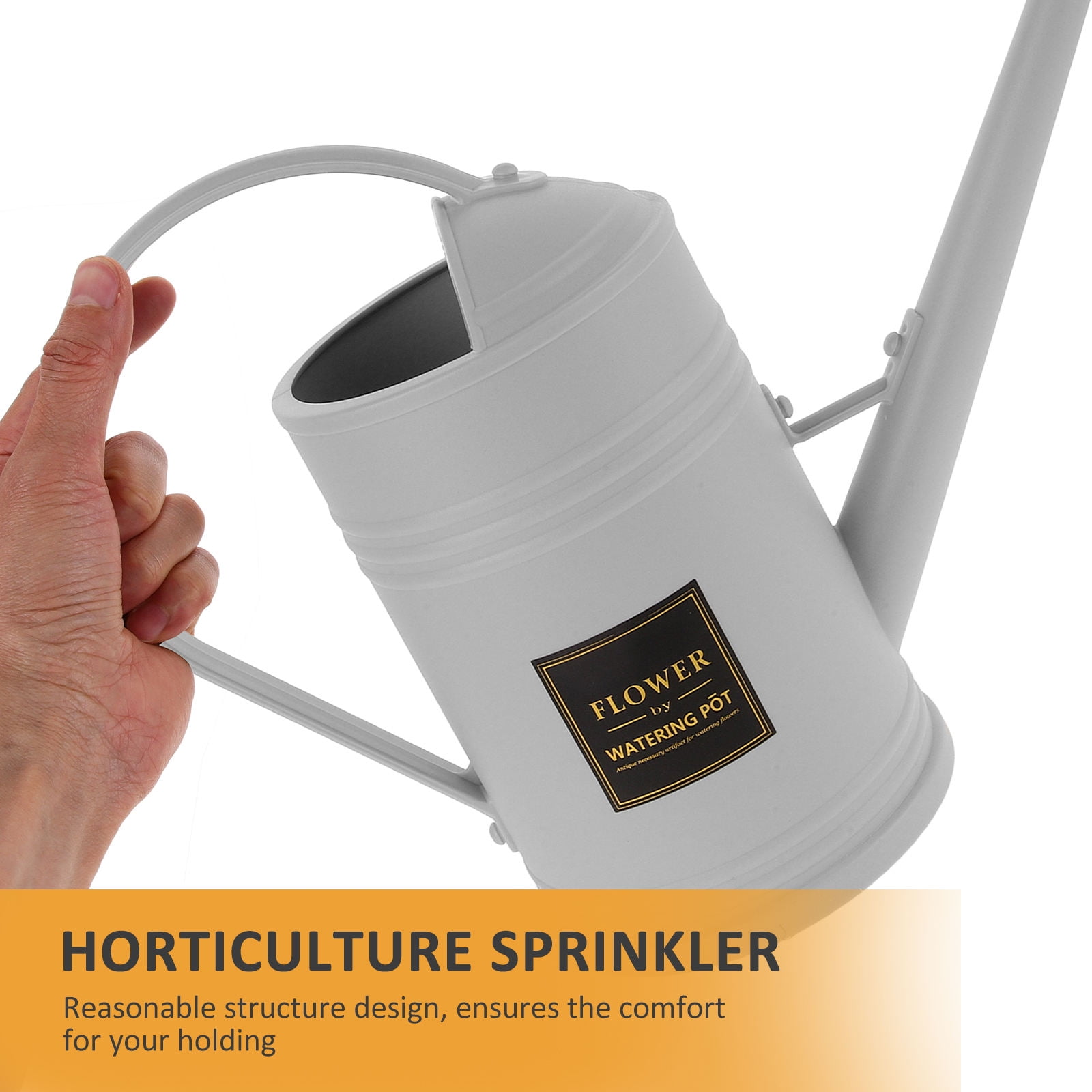 TABLZONE Large White Plastic Watering Can for Indoor Plants, Precise Watering Tool with High Capacity for Gardening