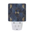 thumbnail image 5 of Yayeee LED Plug in Night Light for The Home with Auto Dusk to Dawn Light Sensors, 2 Pack, Blue Geometric Pattern, 5 of 6