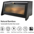 thumbnail image 3 of thovorrnl Black Bread Box for Kitchen Countertop, Farmhouse Bamboo Bread Storage Container, Large Capacity Wooden Organizer for Pantry Counter Corner, 3 of 10