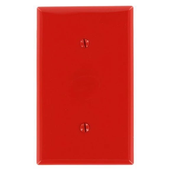 Leviton 80719-R Red Nylon Single Gang Blank Strap Mount Wall Plate